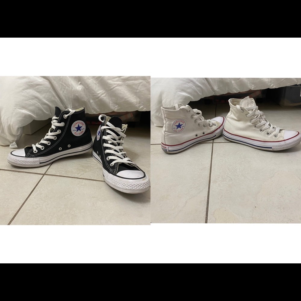 Converse. 2 pairs of size 5 men’s 7 women’s